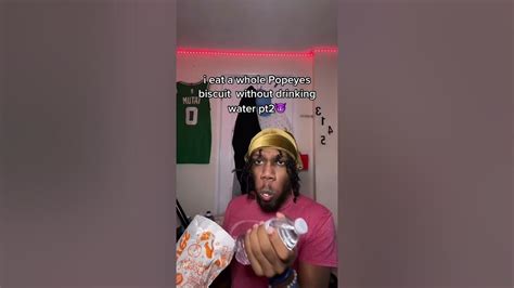 I Eat Popeyes Biscuit Without Drinking Water Pt2 😈 Meme Youtube