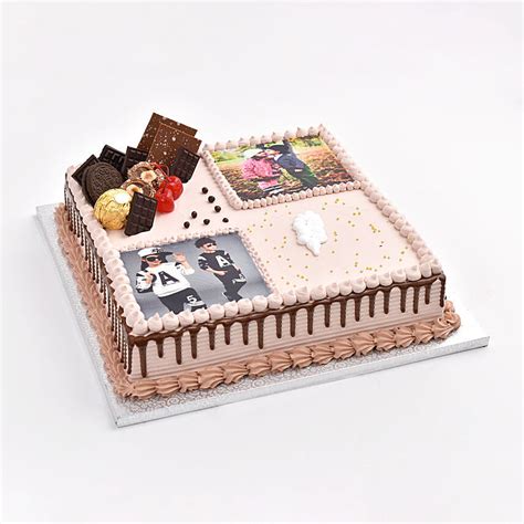 Online Photo Collage Square Cake Gift Delivery In Qatar FNP