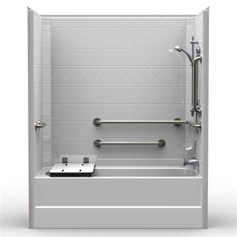 Single Piece Code Compliant 60" x 32" x 74" Shower/Tub Combo | DTS6032A18 - Bestbath