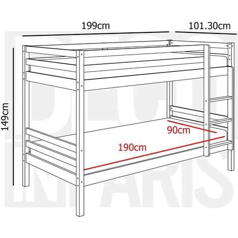 Lit Superpos Gigogne Couchages En Bois Blanc Leopaul X Cm