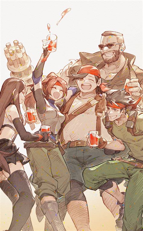 Tifa Lockhart Barret Wallace Jessie Rasberry Biggs And Wedge Final