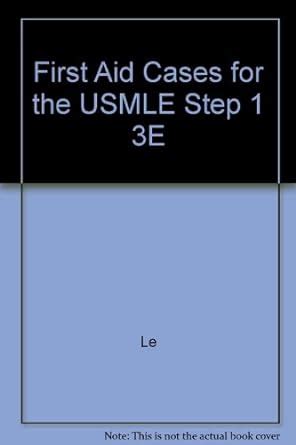 First Aid Cases For The Usmle Step E James Yeh Tao Le