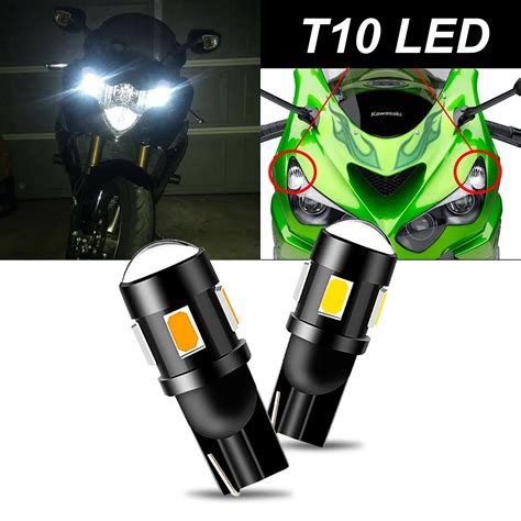 Pcs W W Led Motorcycle Position Parking For Kawasaki Zx R Zx R