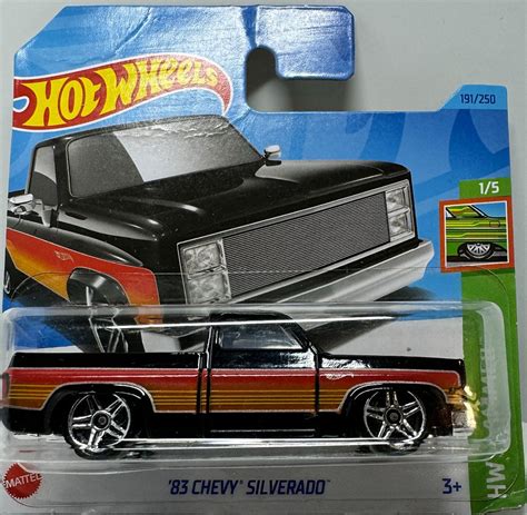 Hot Wheels Slammed 83 Chevy Silverado Black 15 164th Scale Model Car Mattsbrickmocs