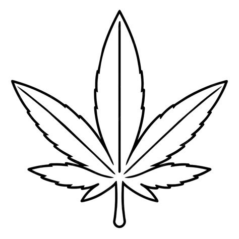 cannabis leaf drawing