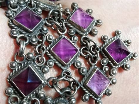 Amazing Vintage Taxco Mexico Amethyst Sterling Silver Gem