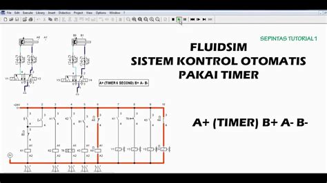 Fluidsim Sistem Kontrol Otomatis Pakai Timer A Timer B A B