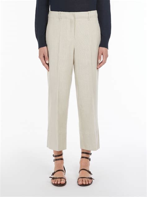 Pantalon En Lin Et Coton Max Mara