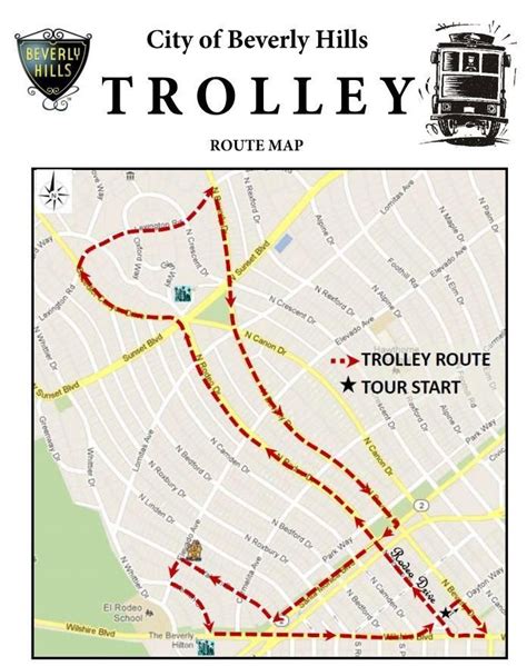 Trolley Tours | Route map, Tours, Beverly hills