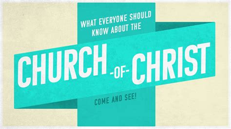 What Everyone Should Know About the Church of Christ – Lehman Avenue ...