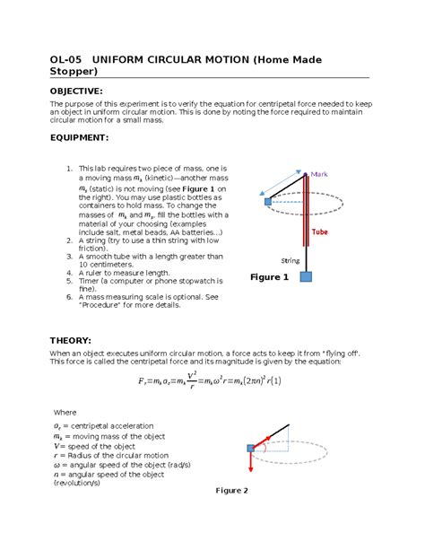 Lab Ol Uniform Circular Motion Ol Uniform Circular Motion