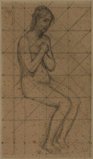 Naked Woman Seated Three Quarter To The Right Arms Folded Free