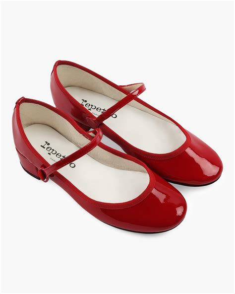 Repetto Rose Patent Leather Mary Jane Pumps In Red Lyst