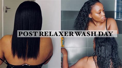 My Post Relaxer Wash Day Relaxed Hair Youtube