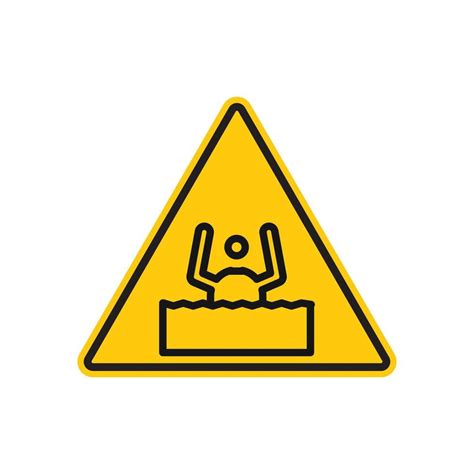 Quicksand and Mud Danger Sign icon Black line art 47744712 Vector Art ...