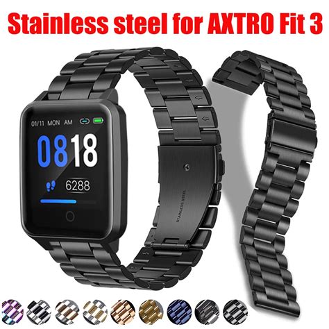 Axtro Fit Fitness Tracker Smart Watch Strap Band Metal Stainless