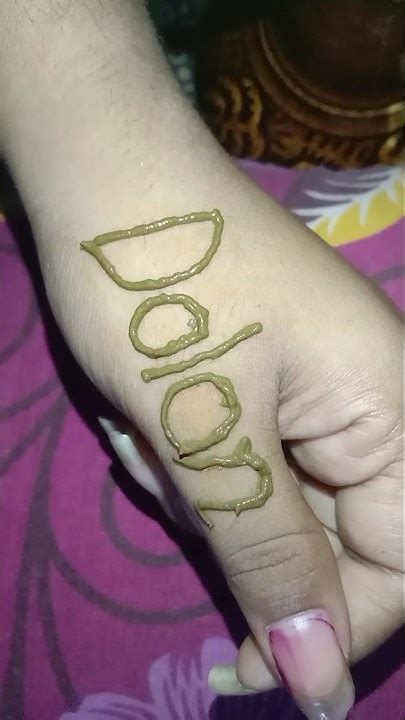 Dolon name tattoo 🔥😱#youtubeshorts #shorts #mehndi - YouTube