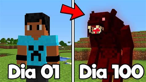 SOBREVIVI 100 DIAS COMO LOBISOMEM NO MINECRAFT O FILME YouTube