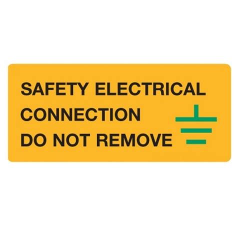 Self Adhesive Labels Safety Electrical Connection Do Not Remove