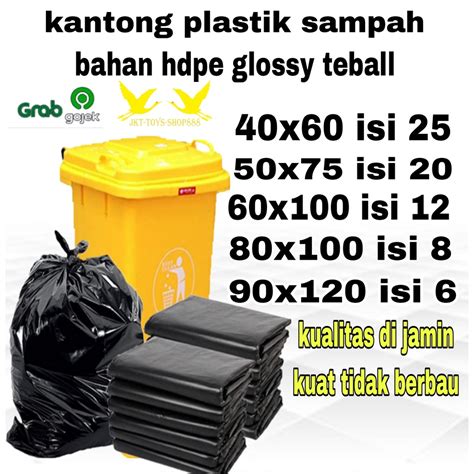 Jual Kantong Plastik Sampah Trash Bag Teball Glossy Ukuran X