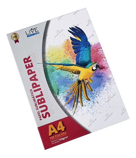 Papel Sublim Tico Live Sub Sublipaper A Folhas Tintas Para