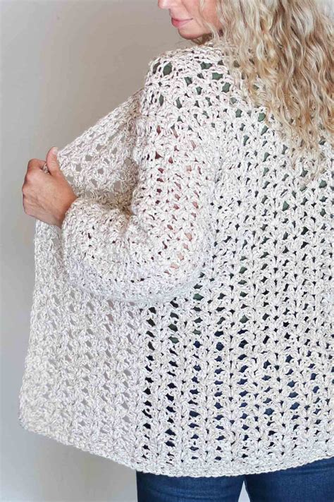 Simple Crochet Cardigan Jacket Easy Free Crochet Pattern Tutorial