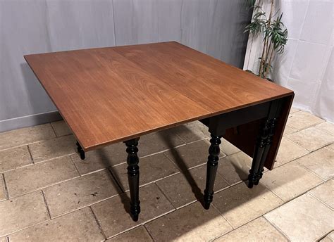 Proantic Large Rectangular Folding Table With Mahogany Flaps 8 Consol