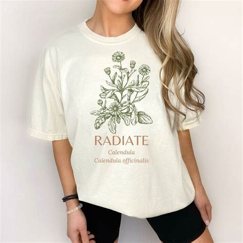 Calendula Shirt Herbalism Shirt Herbal Wisdom Shirt Botany Shirt