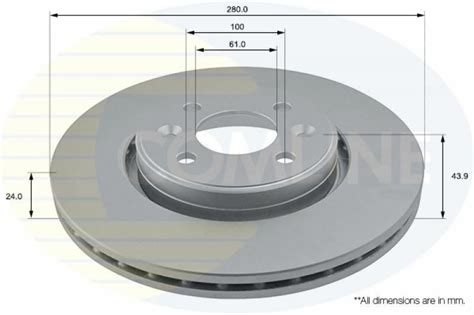 FOR RENAULT KANGOO EXPRESS 1 9 L COMLINE FRONT COATED BRAKE DISCS