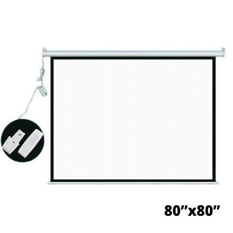 Motorized Remote Control Projector Screen 7 Feet (84×84) - Buyitem.lk