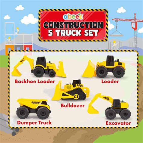 5 Construction Vehicles Set for Kids — abeec® toys