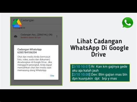 Cara Membuka Cadangan Wa Di Google Drive YouTube