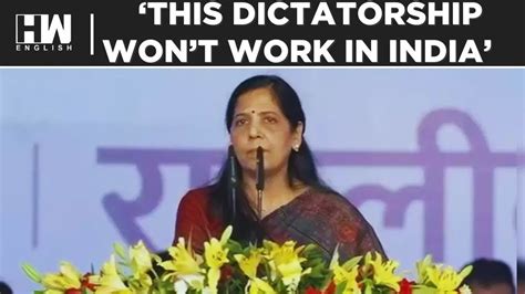 INDIA Bloc Rally Arvind Kejriwals Wife Sunita Kejriwal Reads Out