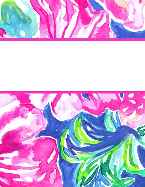 Lilly Pulitzer Binder Covers Free Printable Printable Templates