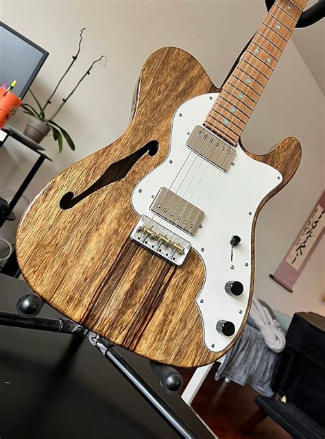 Warmoth Telecaster Thinline Korina Natural Reverb