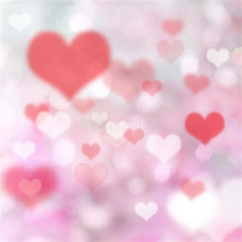 Valentine Hearts Background. Stock Illustration - Illustration of bokeh ...