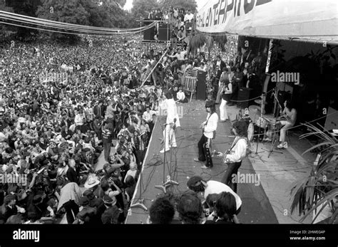 The Rolling Stones On Stage At Their Free Concert In Londons Hyde Park