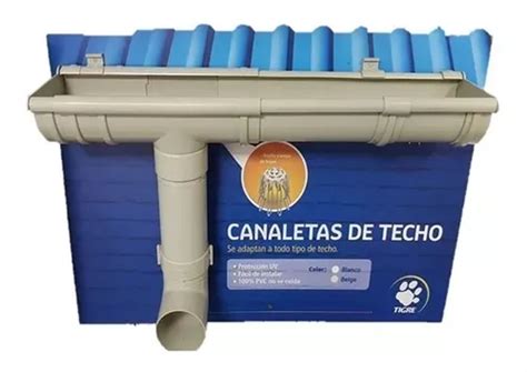 Canaleta Desag E Pluvial Techo Metros Tigre Blanca Beige Cuotas Sin