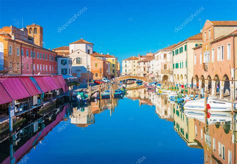 Chioggia, Italy: Cityscape of Chioggia historic city center. Canal Vena ...