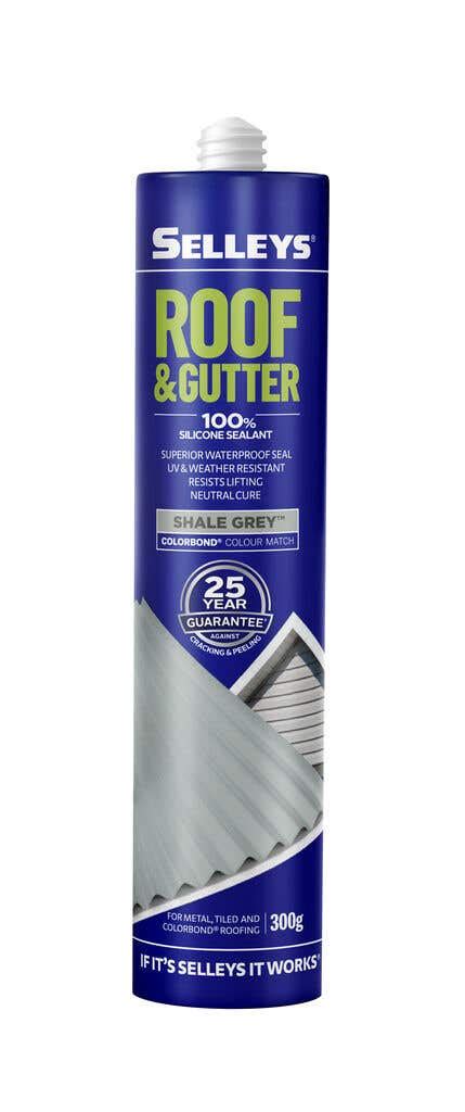 Selleys Roof Gutter Waterproof Silicone Sealant Shale Grey 300g