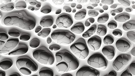 Premium Ai Image Abstract White Color 3d Voronoi Texture Overlaid