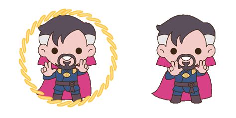 Chibi Doctor Strange Using Inter Dimensional Portal Animated Cursor