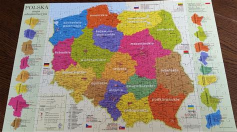 Puzzle Edukacyjne Mapa Polski El X Cm Allegro Pl