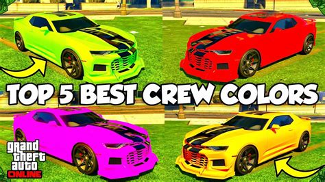 Top 5 Best Crew Colors In Gta Online Bright Colors Neon Colors