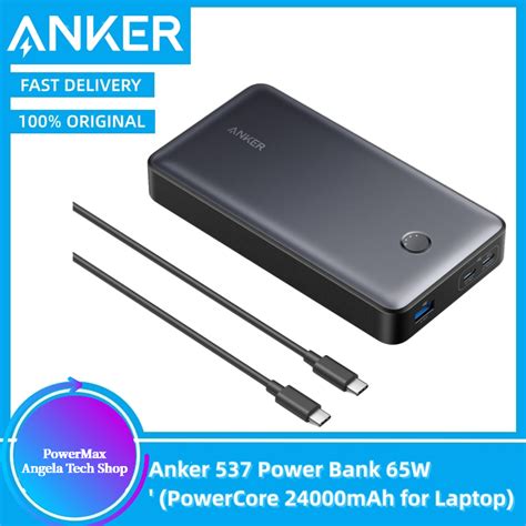 Anker 537 Power Bank 65w Pd Fast Charge Powercore 24000mah For Laptop