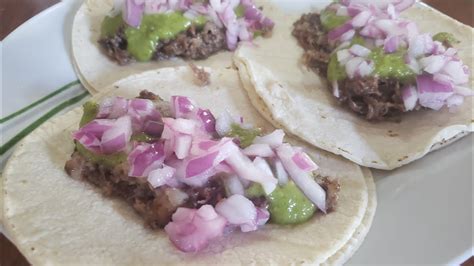 Tacos De Barbacoa De Labio De Res YouTube