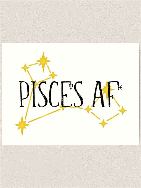 PISCES AF With Constellation And Astrological Symbols For Neptune