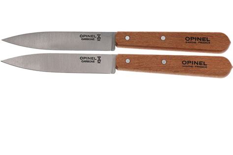 Opinel Paring knives, set of 2 N°102, carbon steel | Advantageously ...