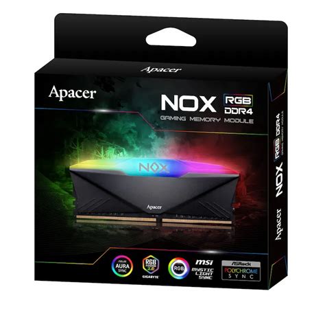 Ram máy tính Apacer Nox Rgb 8Gb 3200 DDR4 1x8Gb Led RGB Black Whit