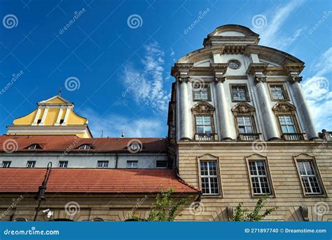 Facade Of A Historic Tenement House In The City Of Poznan Stock Photo